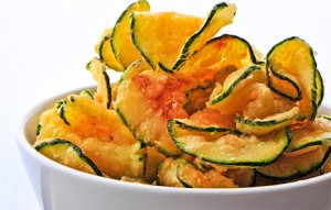 Courgette chips with paprika