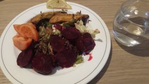 Mackerel and beetroot salad