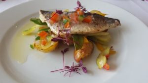 Oven roasted trout with crispy potatoes